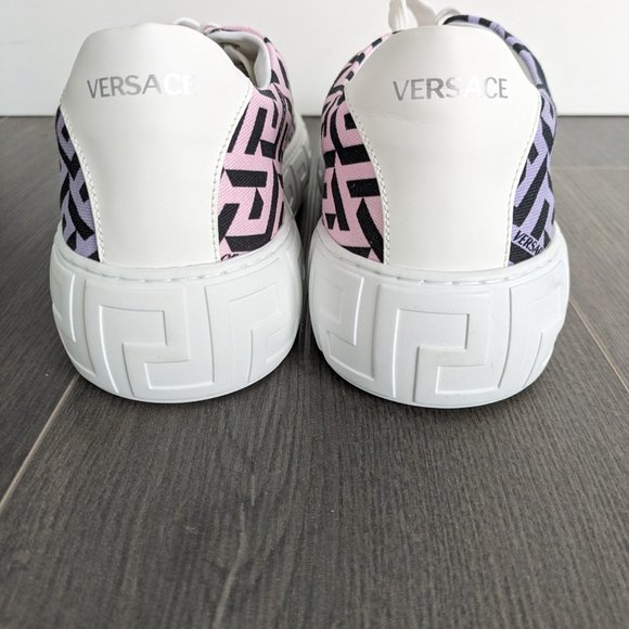 Versace La Greca Coated Canvas Sneakers - Picture 3 of 11